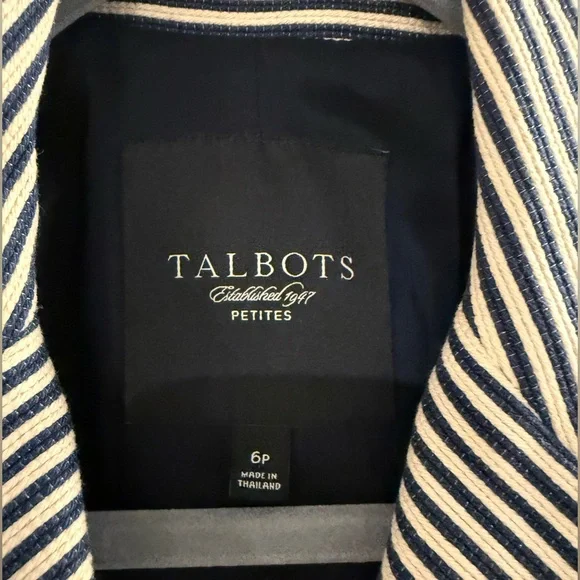 Talbots Stripes trench coat - Picture 2 of 7